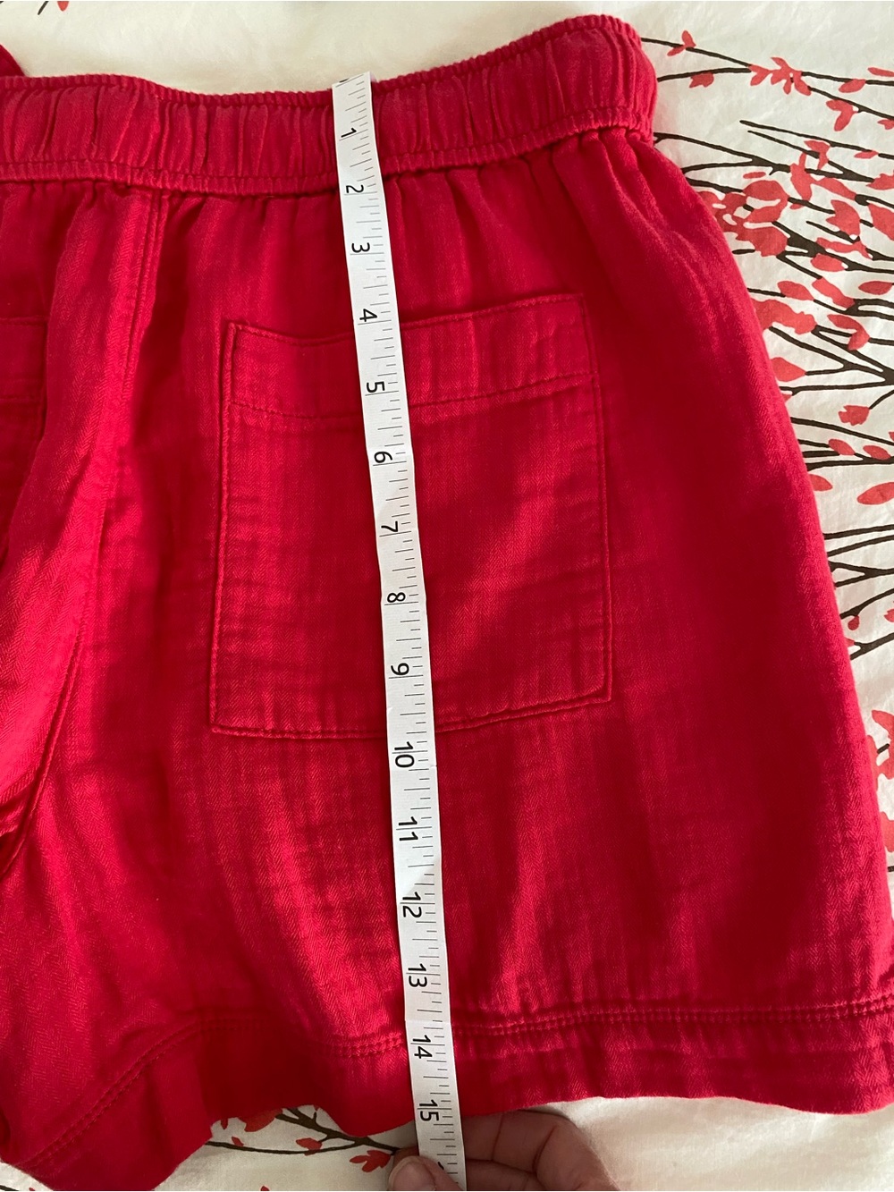 LOFT Red Women’s Drawstring Shorts Medium - Picture 5 of 6